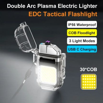 2in1 Rechargeable Flashlight with ARC Lighter