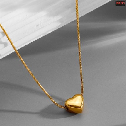 Solid Hollow Love Necklace NC91