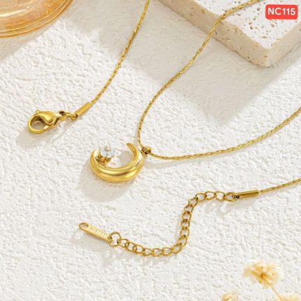 Eid Moon diamond Necklace NC115