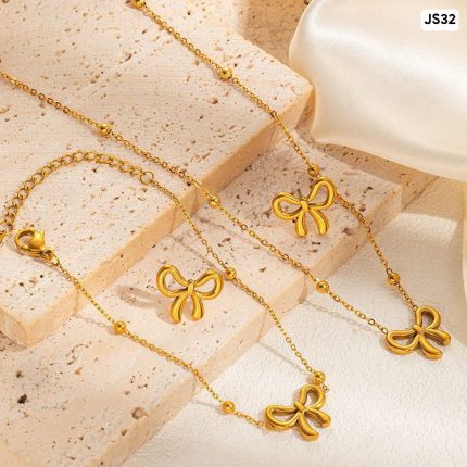 Bow Stainless Steel Jewellery Set JS32